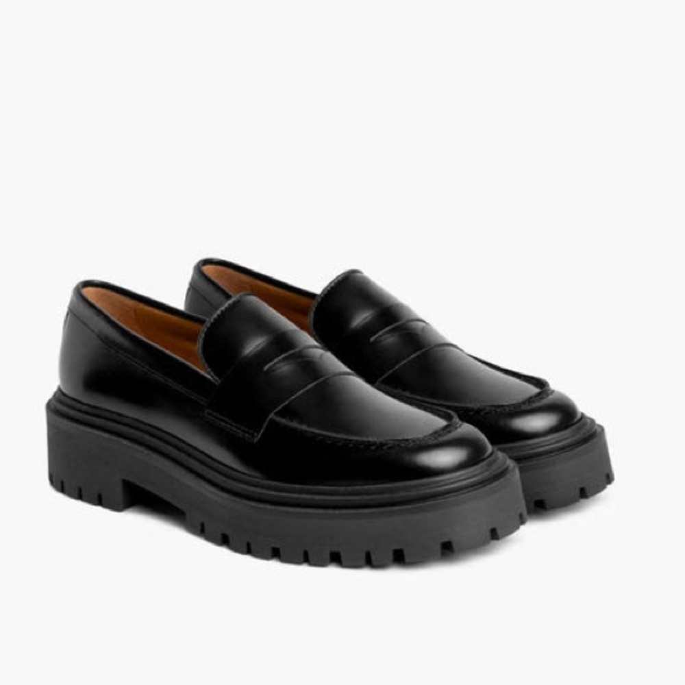 Thursday Boot Company Black Penny Platform Loafers